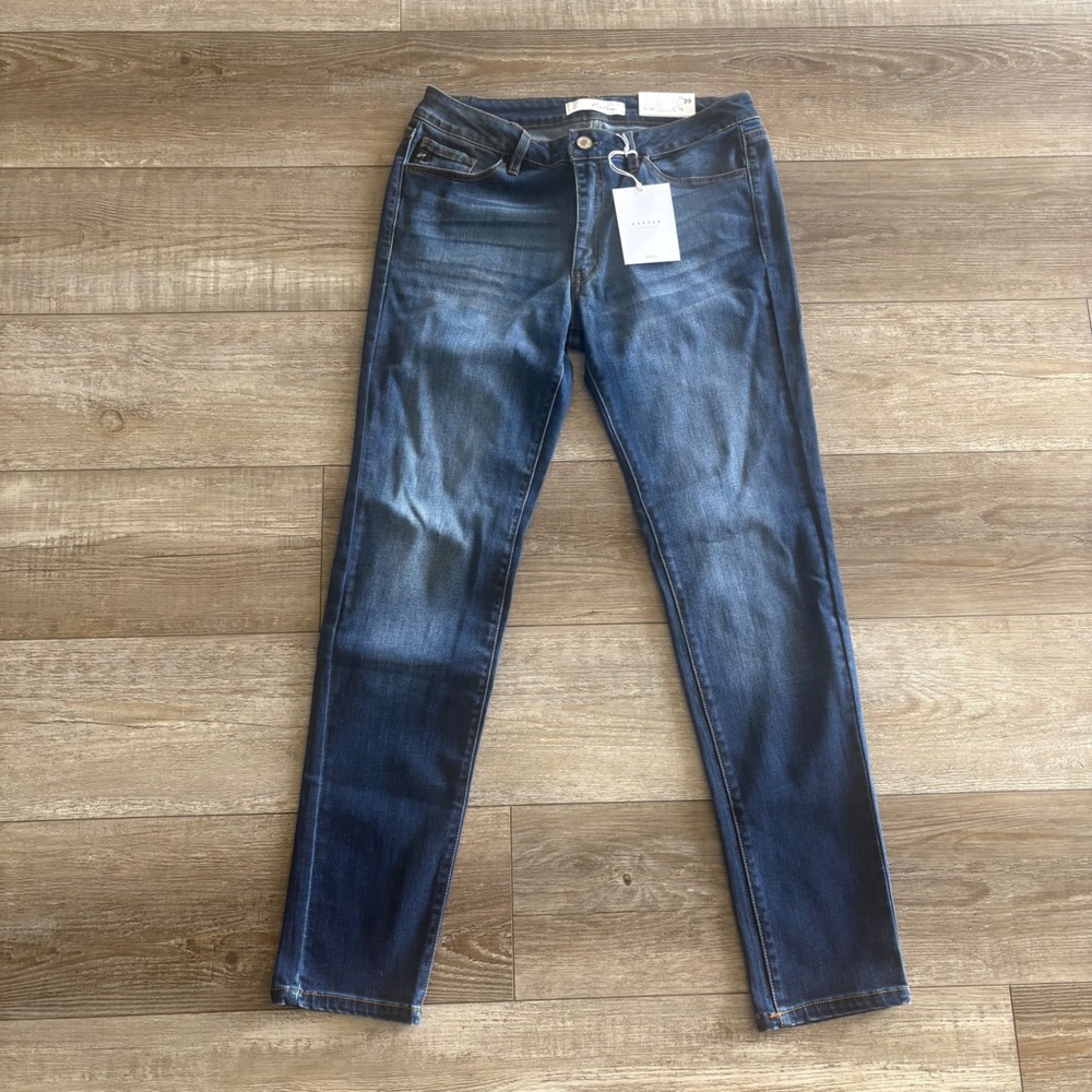 KanCan NWT Super Skinny Jeans Women 11/29 Dark‎ Blue Mid Rise Stretch Denim NEW